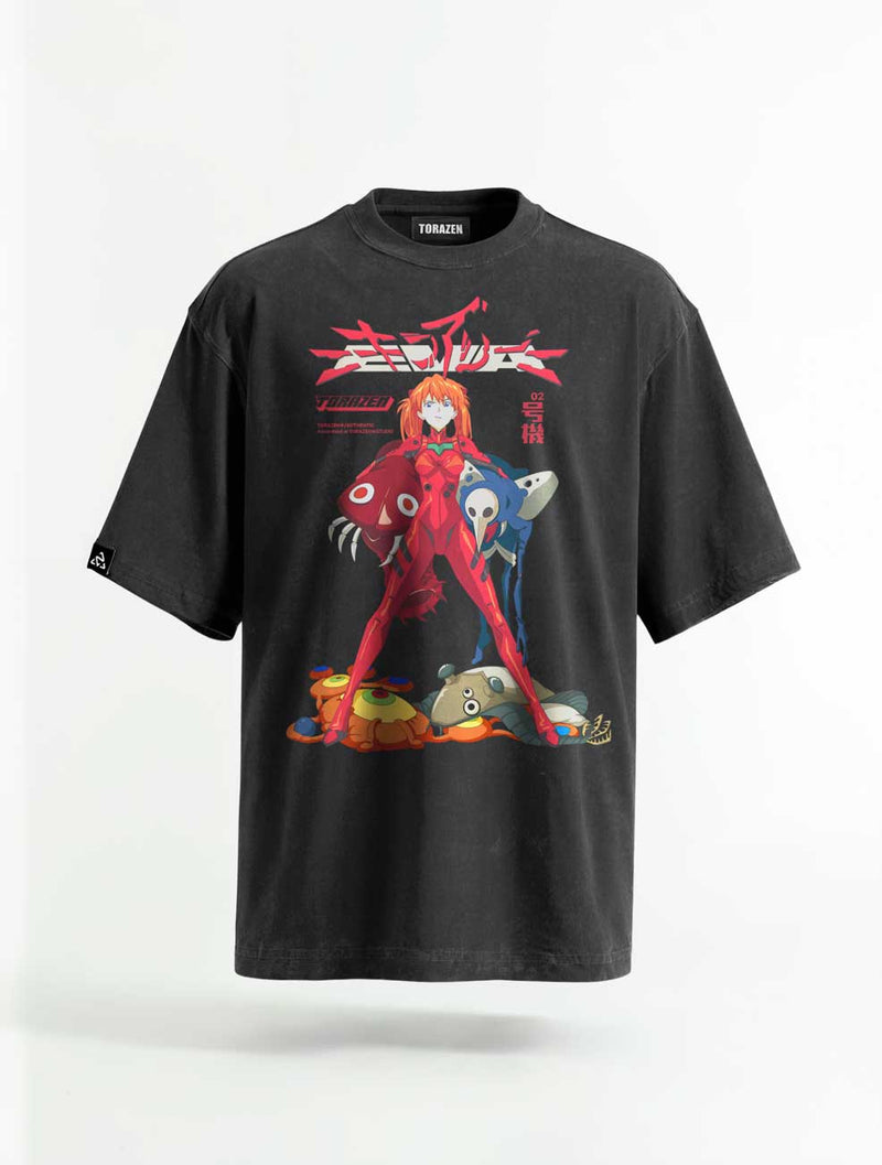 Flame Pilot Vintage Tee - Evangelion-inspired design by Torazen