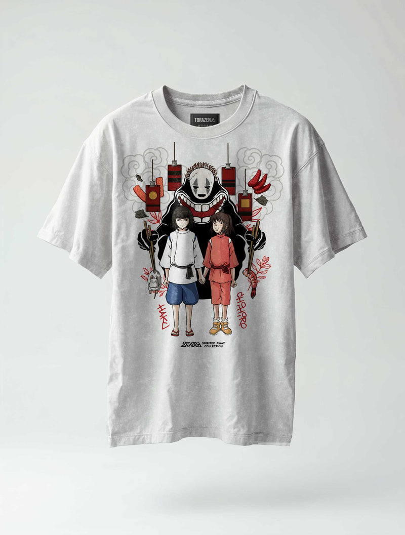 Haku & Chihiro Spirit Bond Vintage Tee - Studio Ghibli-inspired design by Torazen