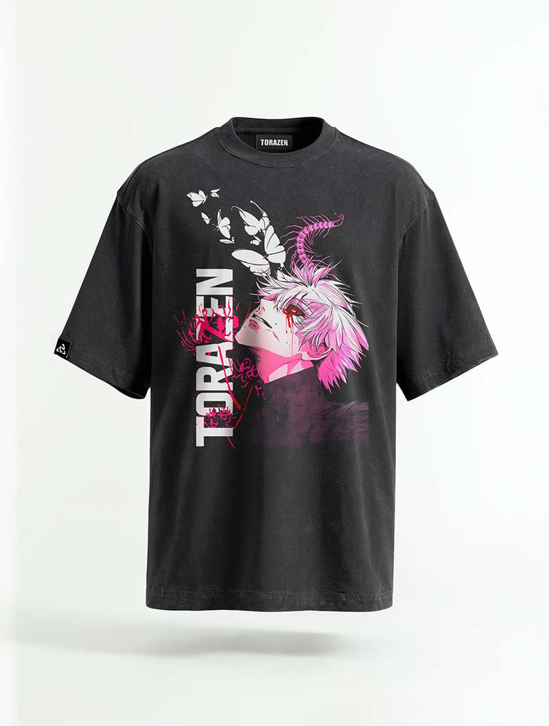 Crimson Bloom Vintage Tee - Tokyo Ghoul-inspired design by Torazen