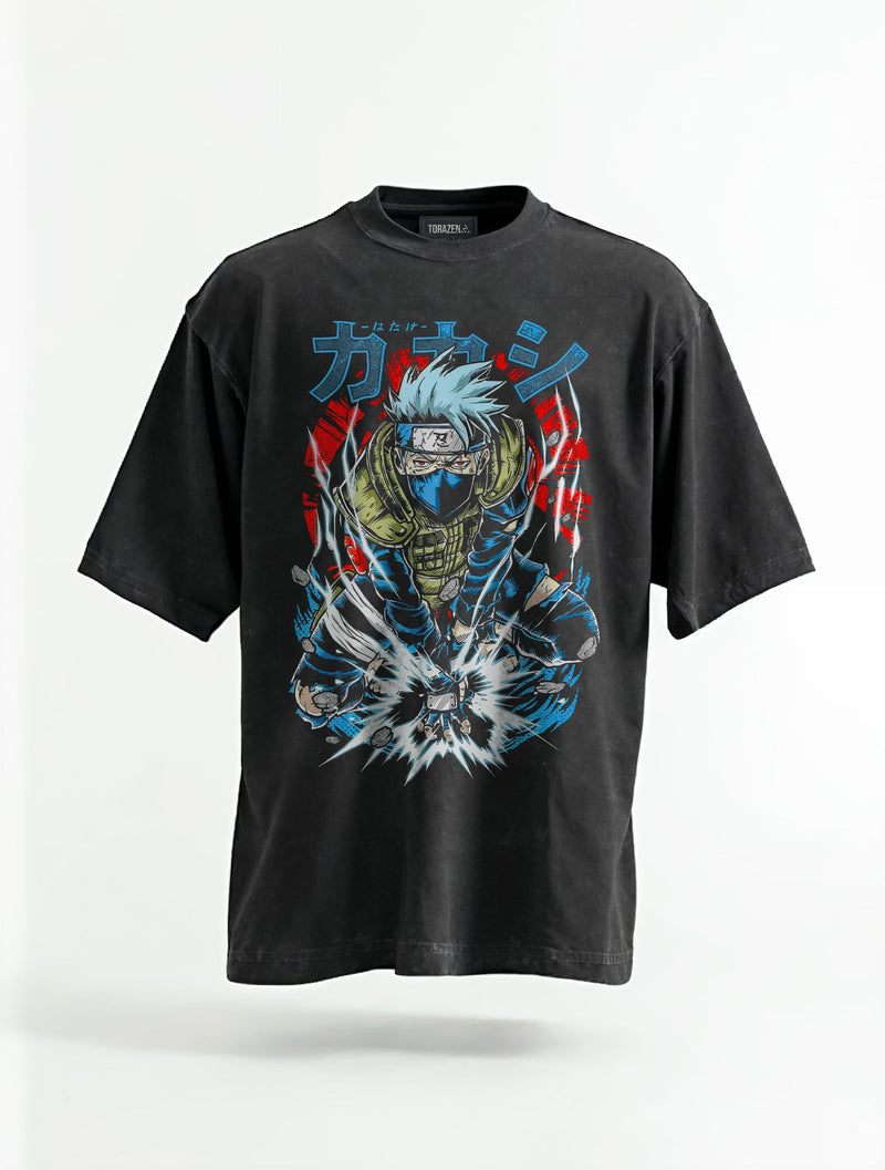 Kakashi Chidori Vintage Tee - Naruto-inspired design by Torazen