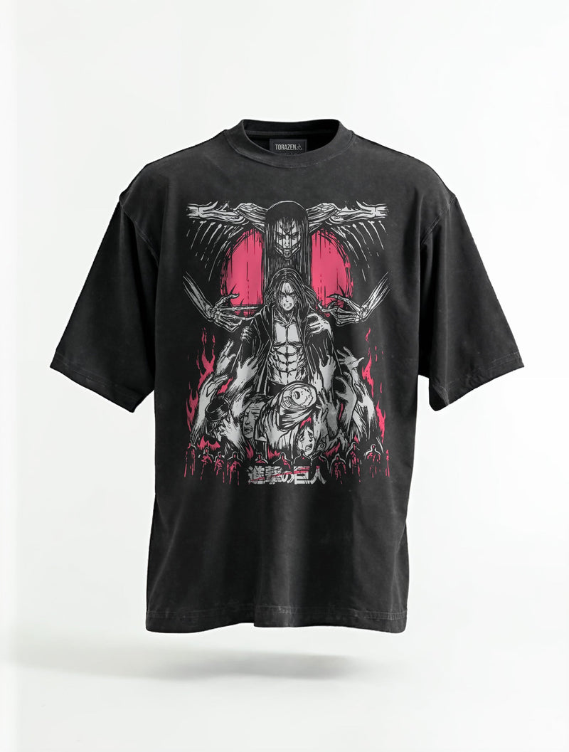The Rumbling Vintage Tee - Attack on Titan-inspired design by Torazen