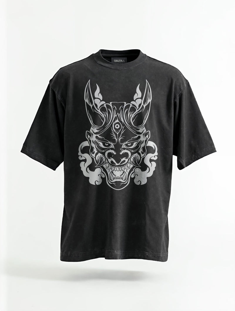 Oni Shadow Spirit Vintage Tee - Solo Leveling-inspired design by Torazen