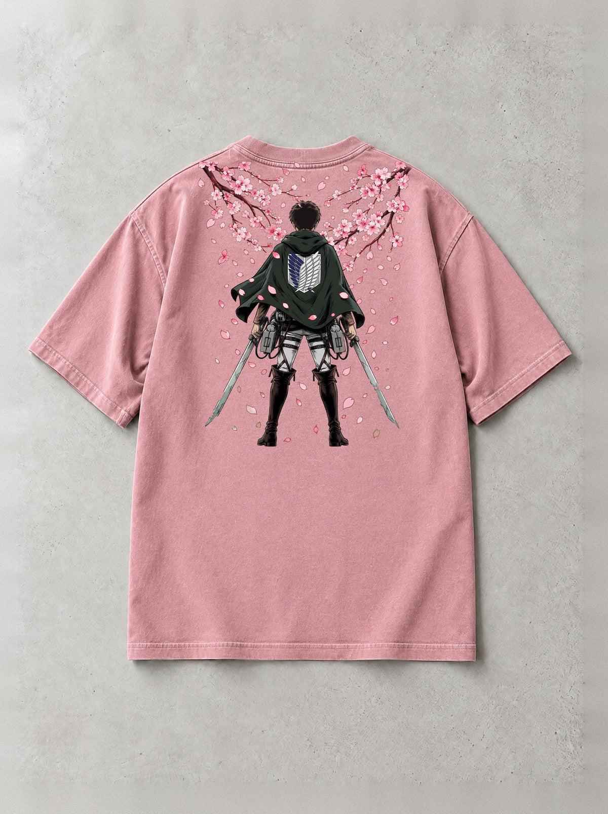 Blossom Wings Stand Vintage Tee - Attack on Titan-inspired design by Torazen, back view