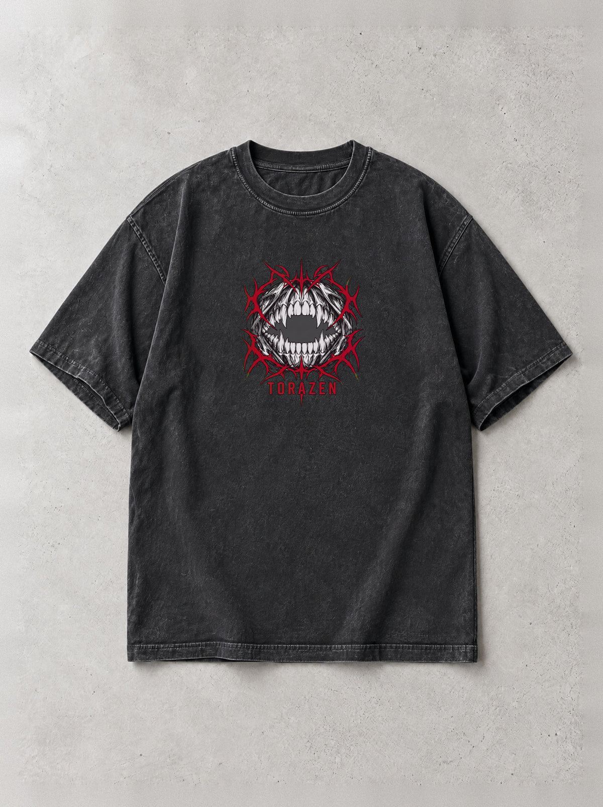 Titan Jaw Frame Vintage Tee by Torazen, front view