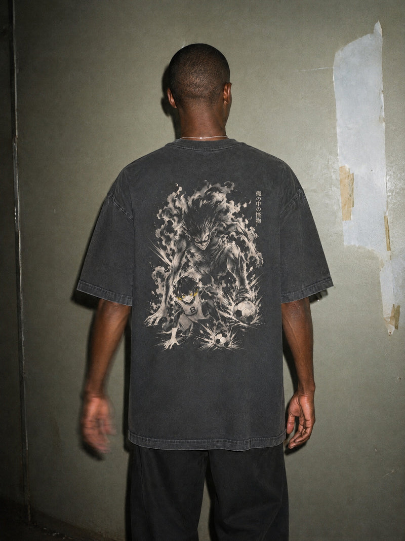 BL-LCK ✦ Inner Monster Vintage Tee by Torazen, worn on model