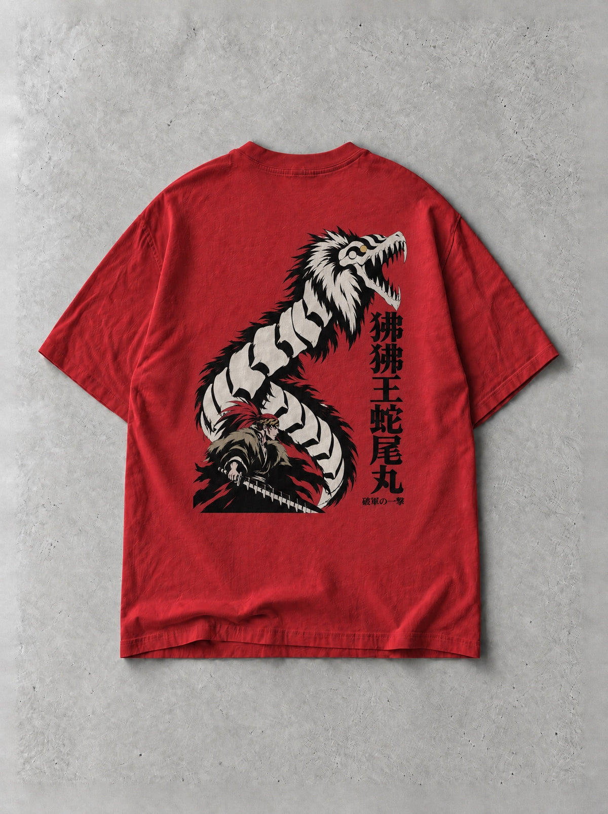 Baboon King Graphic Tee - Bleach-inspired design by Torazen, back view