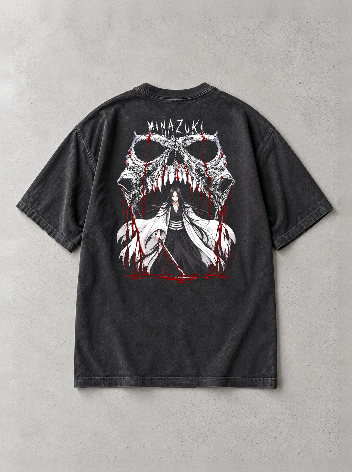 Bloodied Bankai Vintage Tee - Bleach-inspired design by Torazen, back view