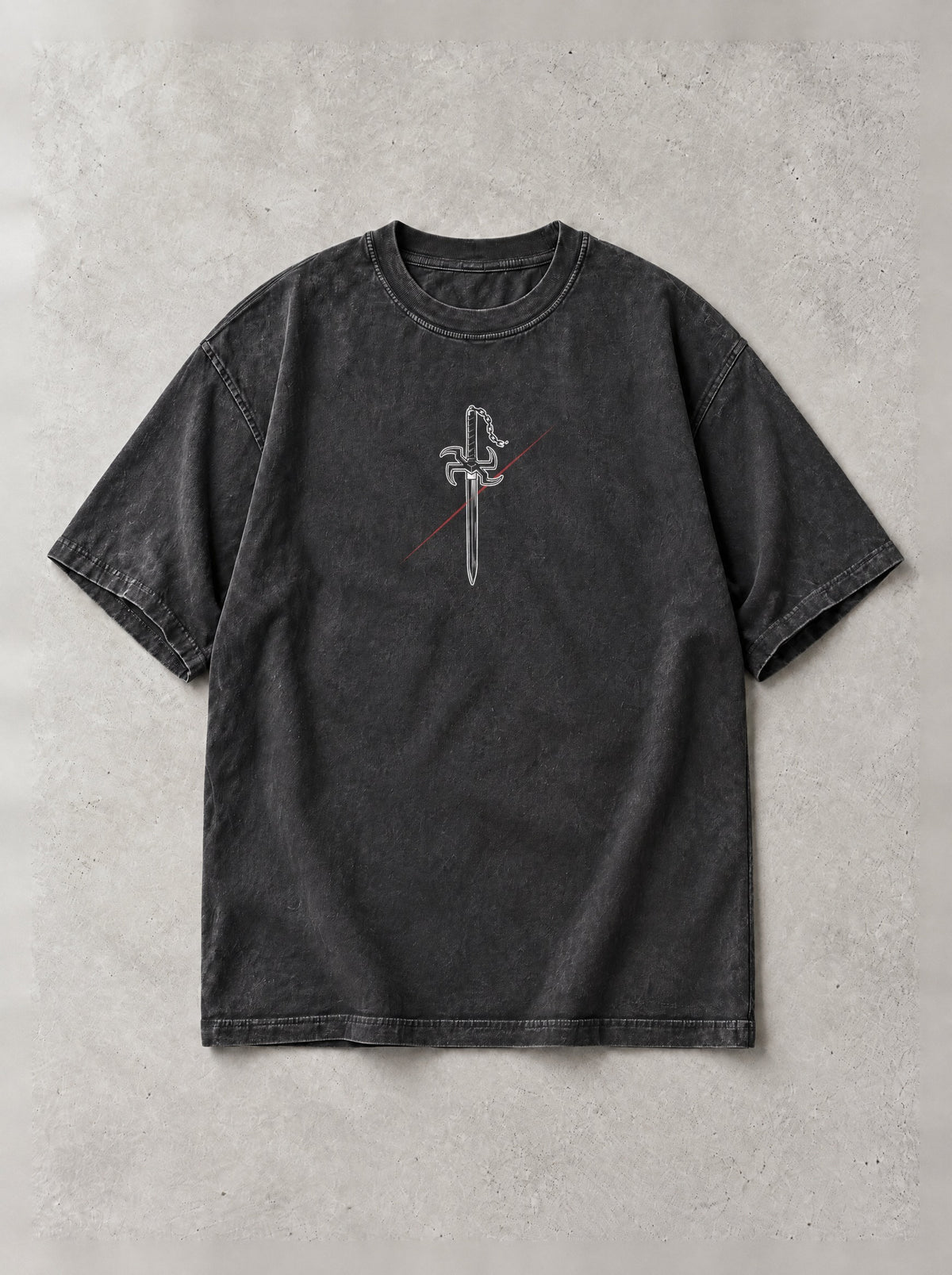 Crossed Hollow Strike Vintage Tee - Bleach-inspired design by Torazen, front view