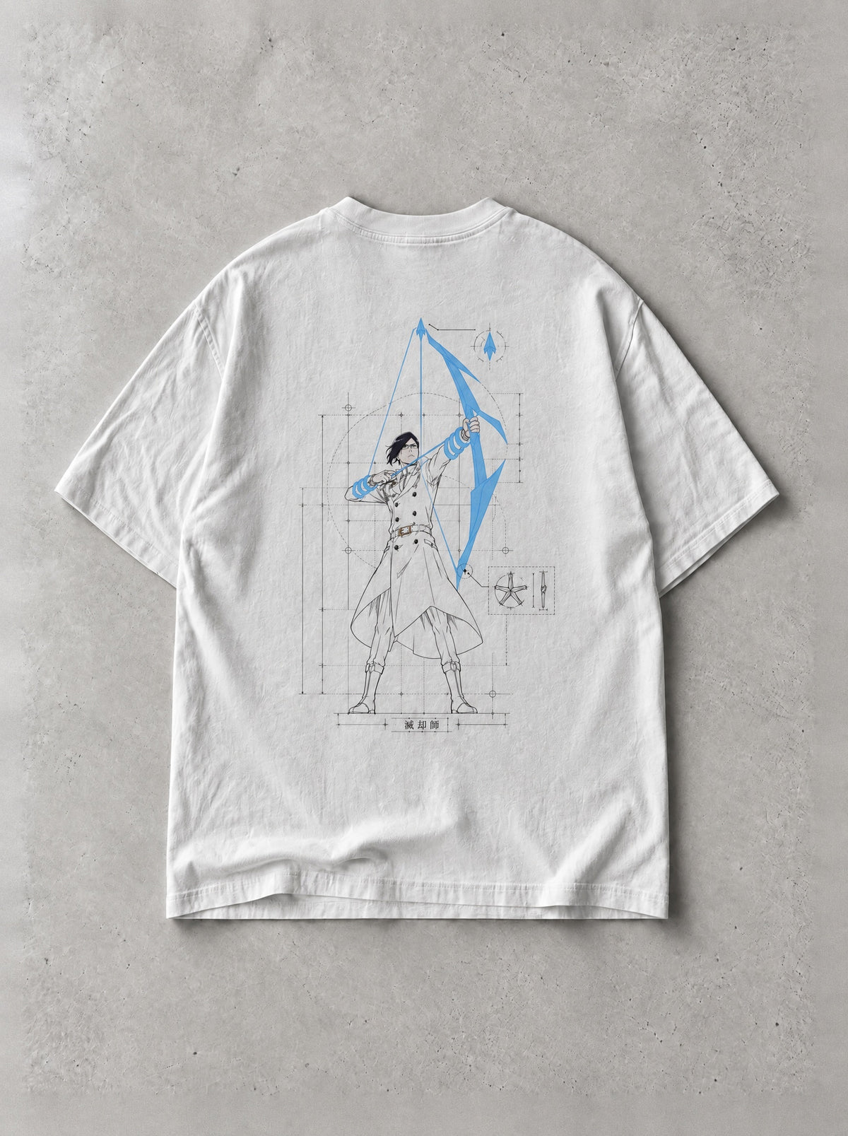 Last Quincy Vintage Tee - Bleach-inspired design by Torazen, back view
