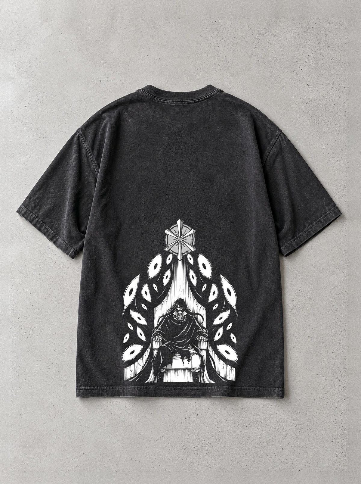 Throne Of Eyes Vintage Tee - Bleach-inspired design by Torazen, back view