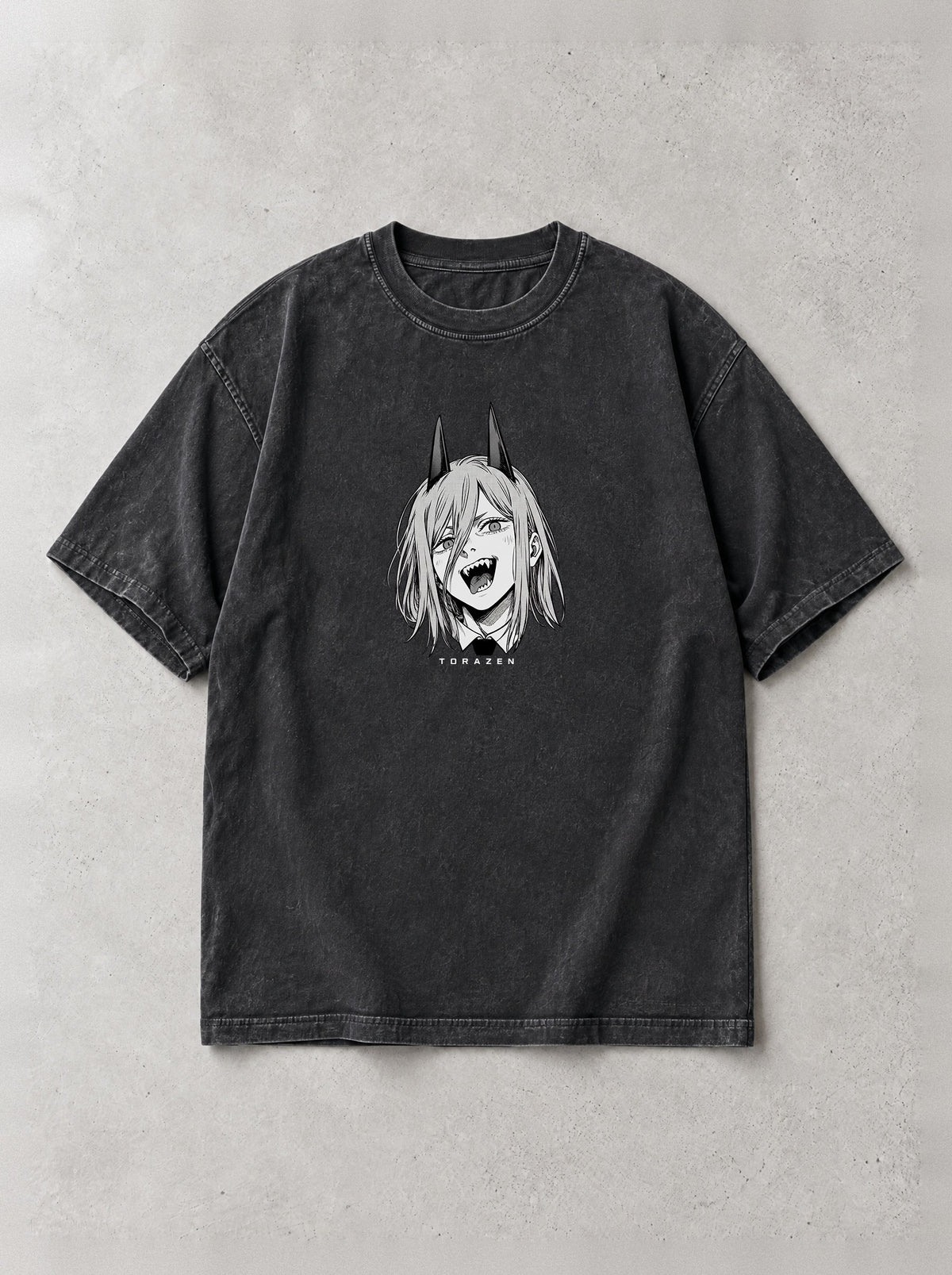 Blood Hammer Grin Vintage Tee by Torazen, front view