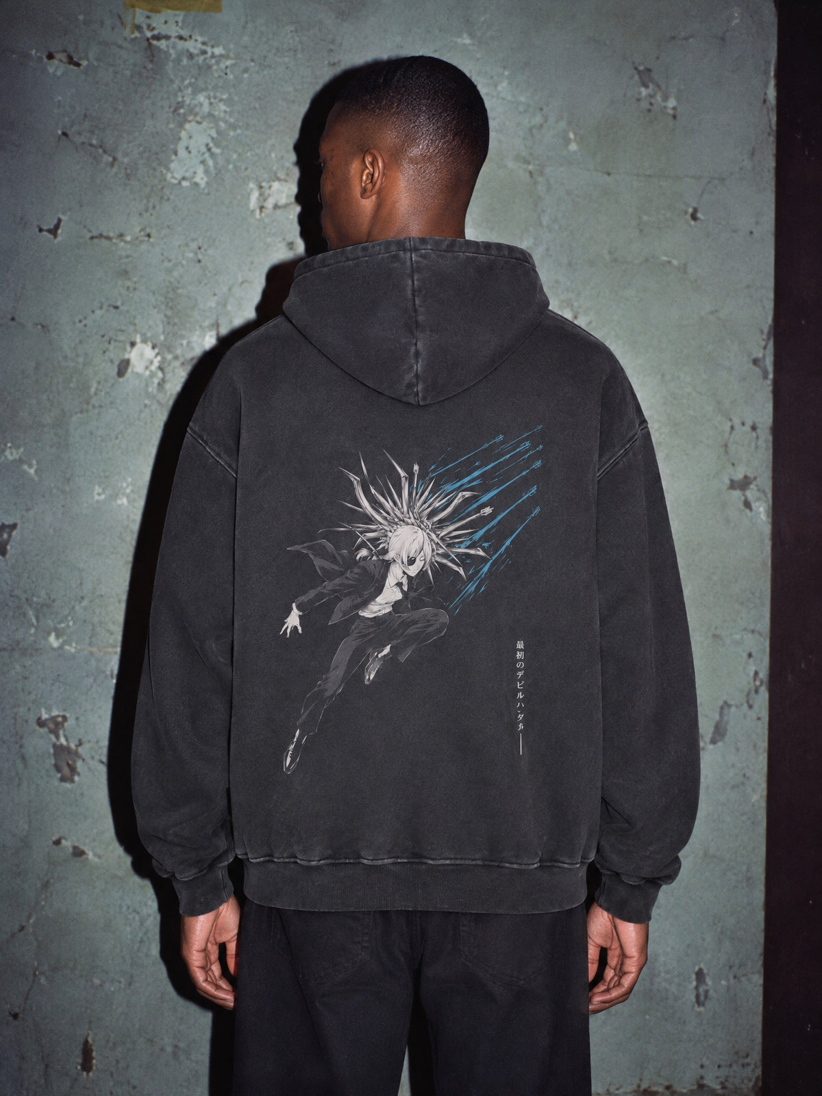 CSM ✦ First Devil Hunter Vintage Hoodie by Torazen, worn on model
