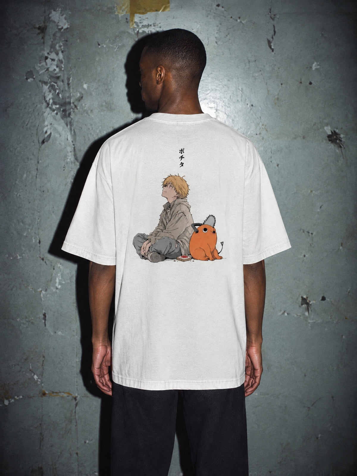 CSM ✦ Pochita's Dream Retro Tee by Torazen, worn on model