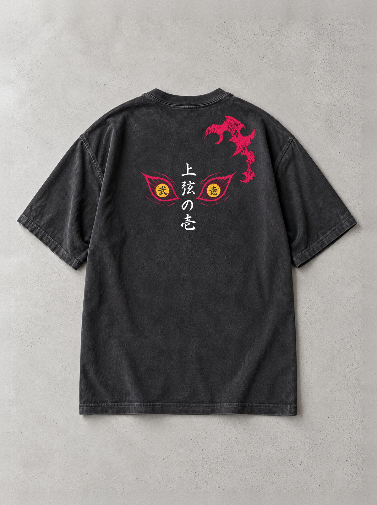 Crescent Moon Cut Vintage Tee by Torazen, back view