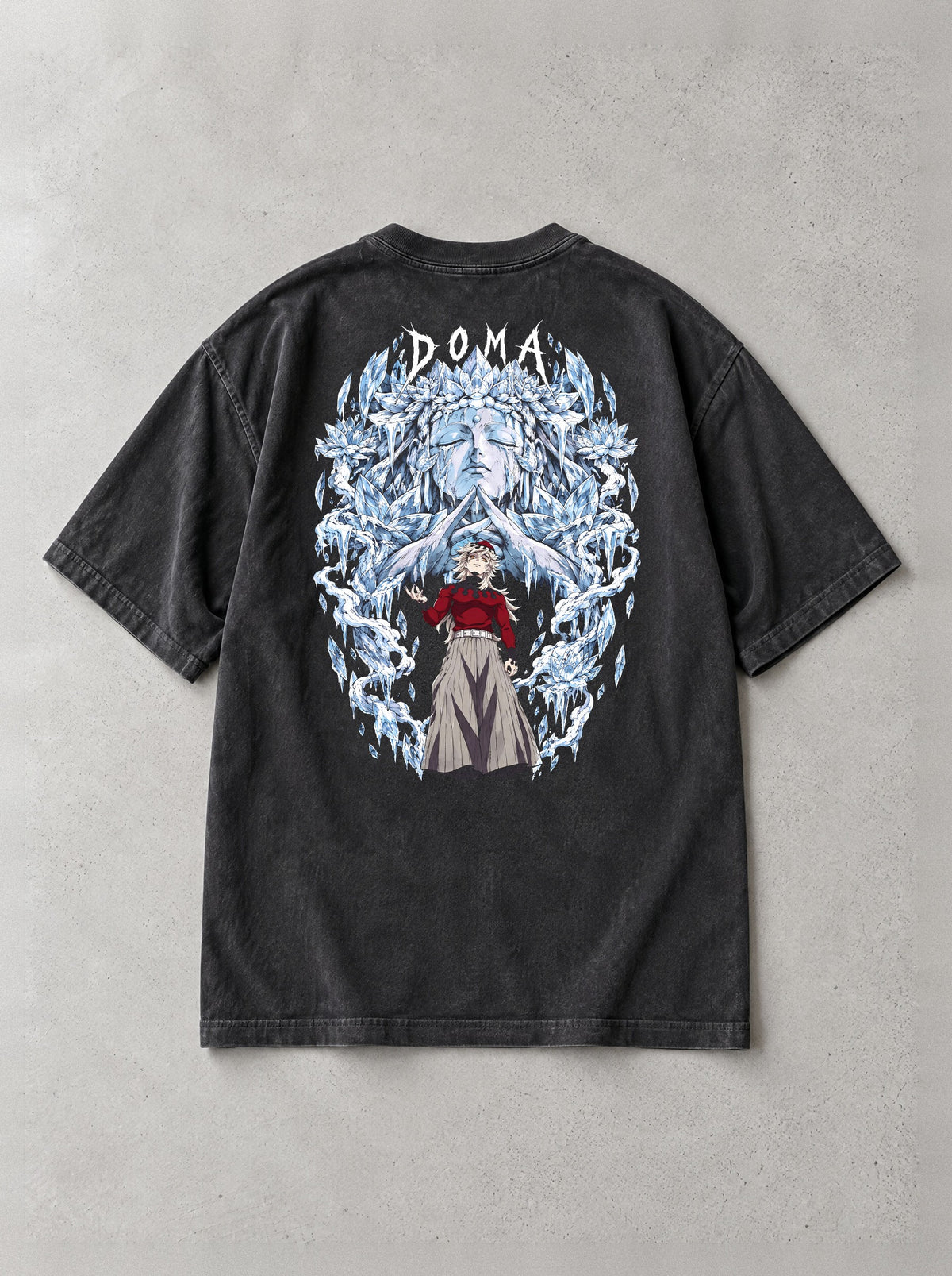 Frozen Lotus Rite Vintage Tee - Demon Slayer-inspired design by Torazen, back view