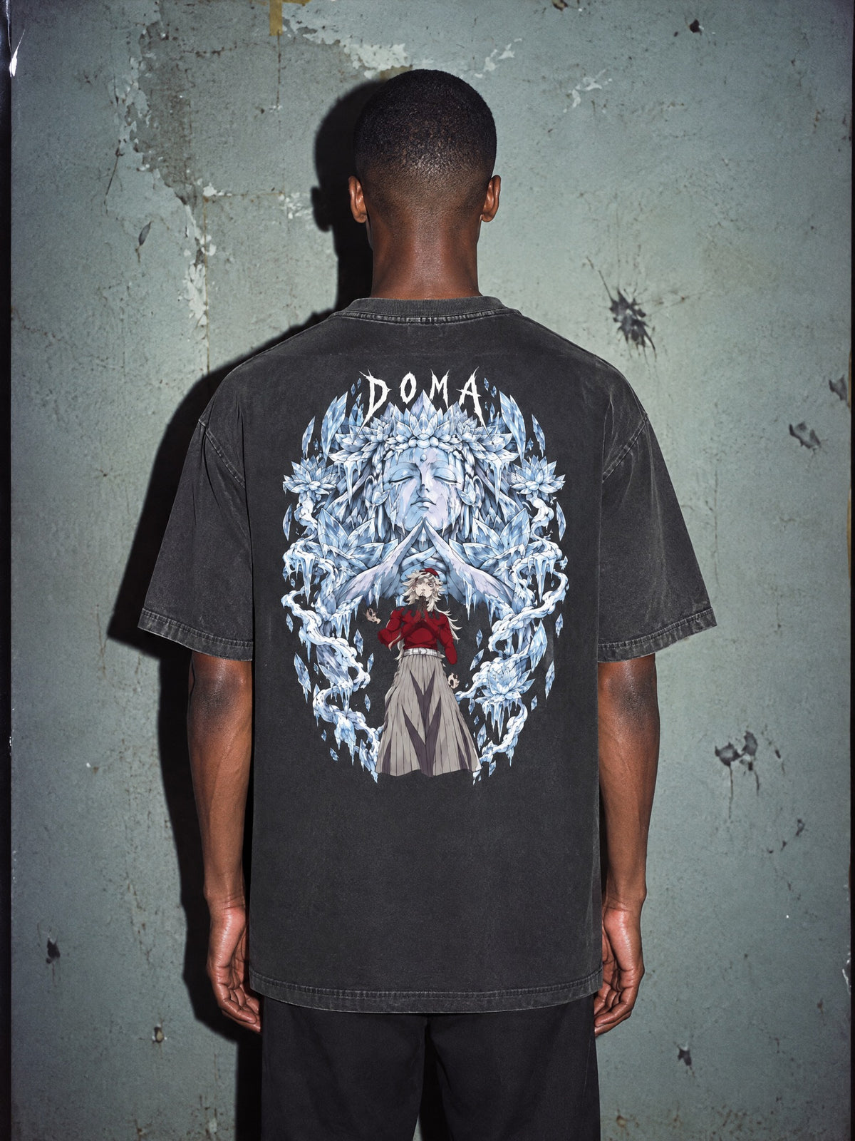 D-SLYR ✦ Frozen Lotus Rite Vintage Tee by Torazen, worn on model