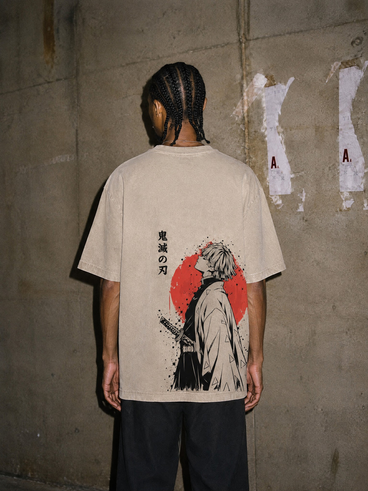 D-SLYR ✦ Quiet Thunder Vintage Tee by Torazen, worn on model