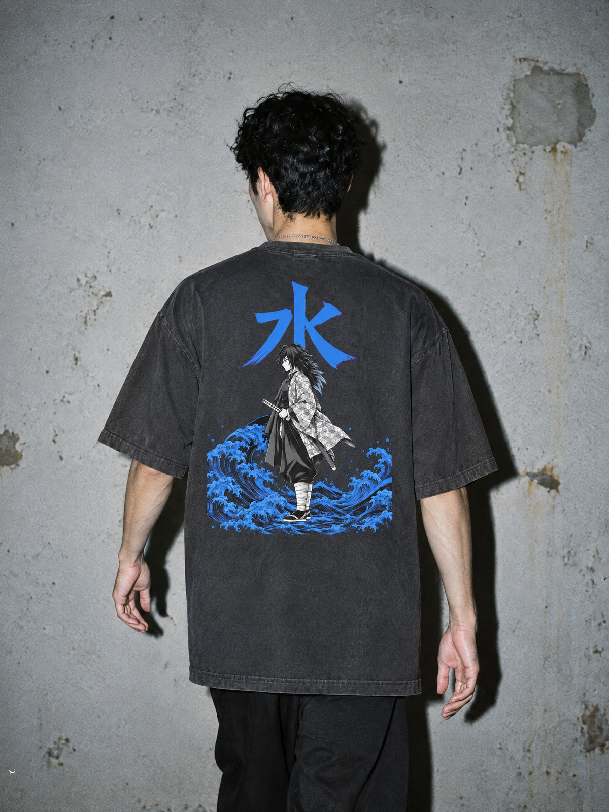 D-SLYR ✦ Still Water Pillar Vintage Tee by Torazen, worn on model