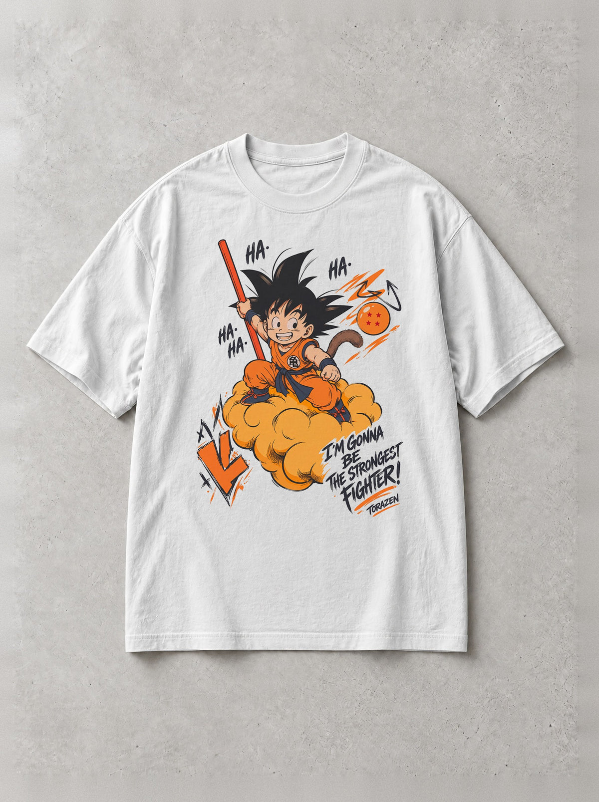 Nimbus Kid Vintage Tee - Dragon Ball Z-inspired design by Torazen, front view