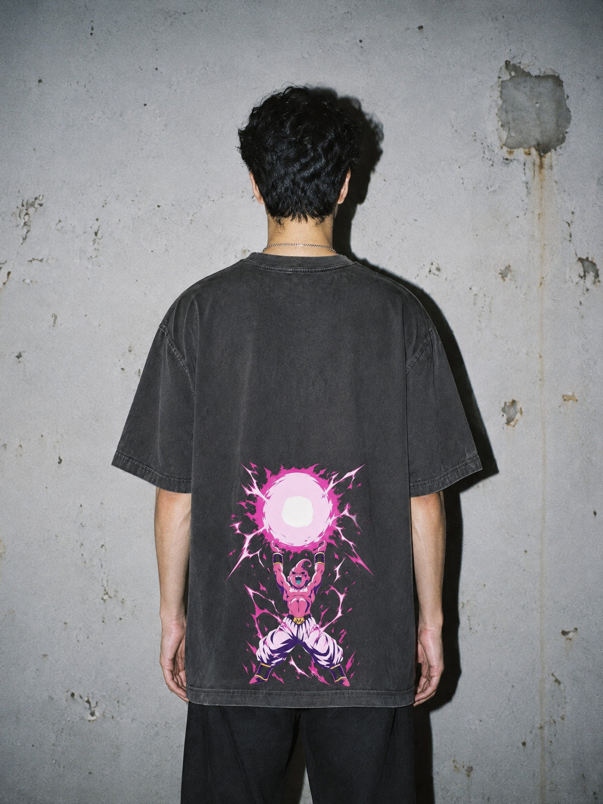 DBZ ✦ Pink Calamity Vintage Tee by Torazen, worn on model