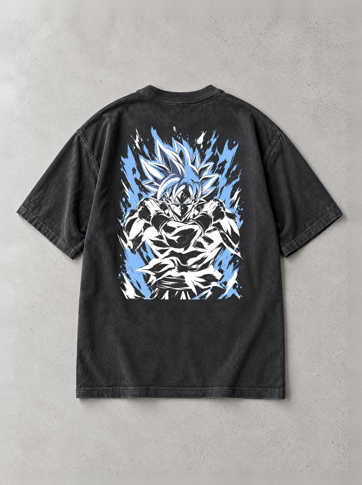 Silver Instinct Vintage Tee - Dragon Ball Z-inspired design by Torazen, back view