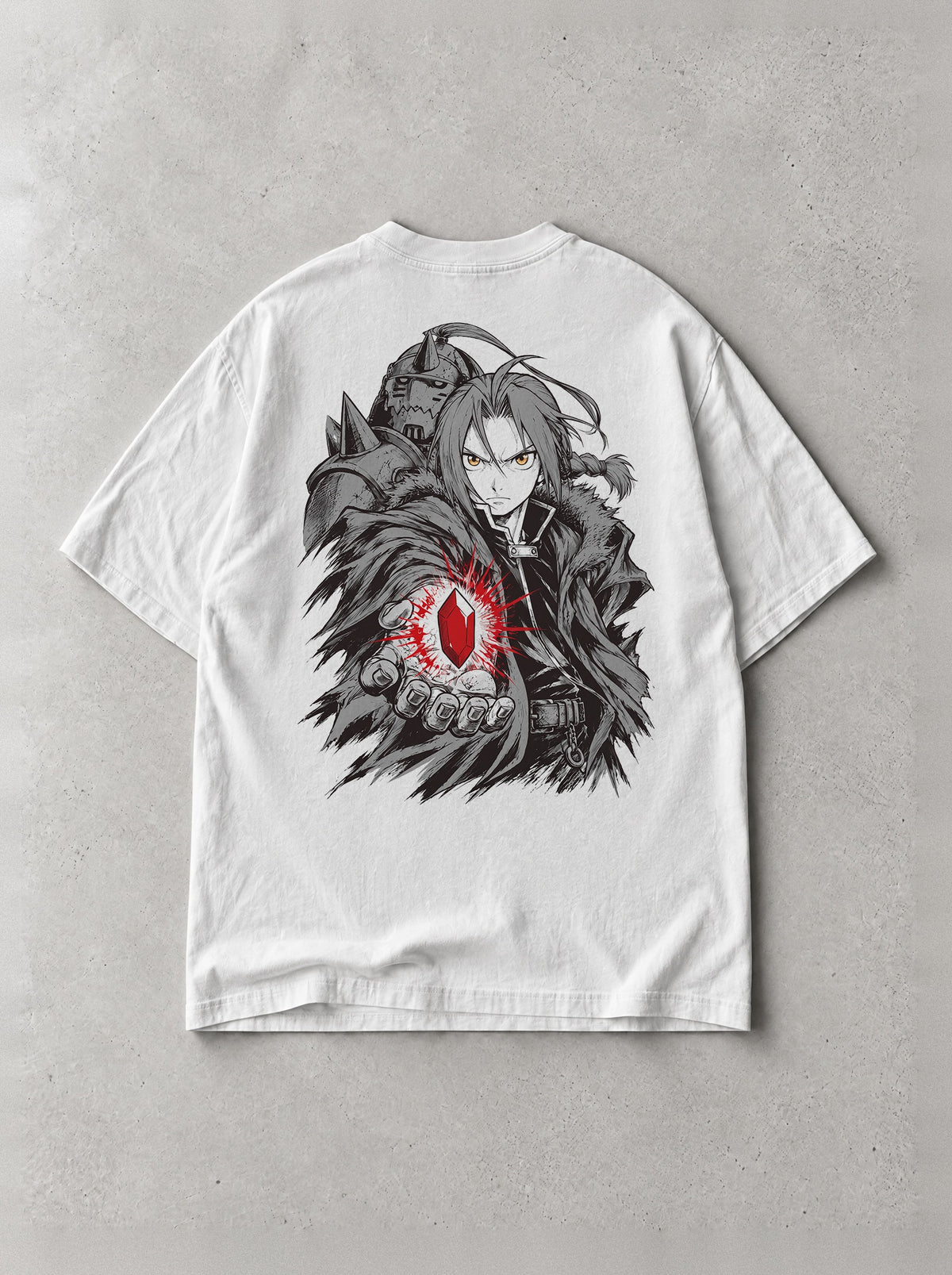 Price Of The Stone Vintage Tee - Fullmetal Alchemist-inspired design by Torazen, back view