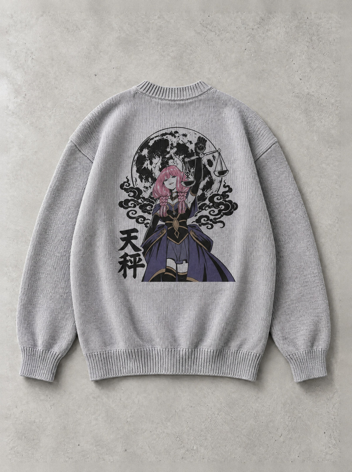 Scales of Obedience Knitted Sweater - Frieren-inspired design by Torazen, back view