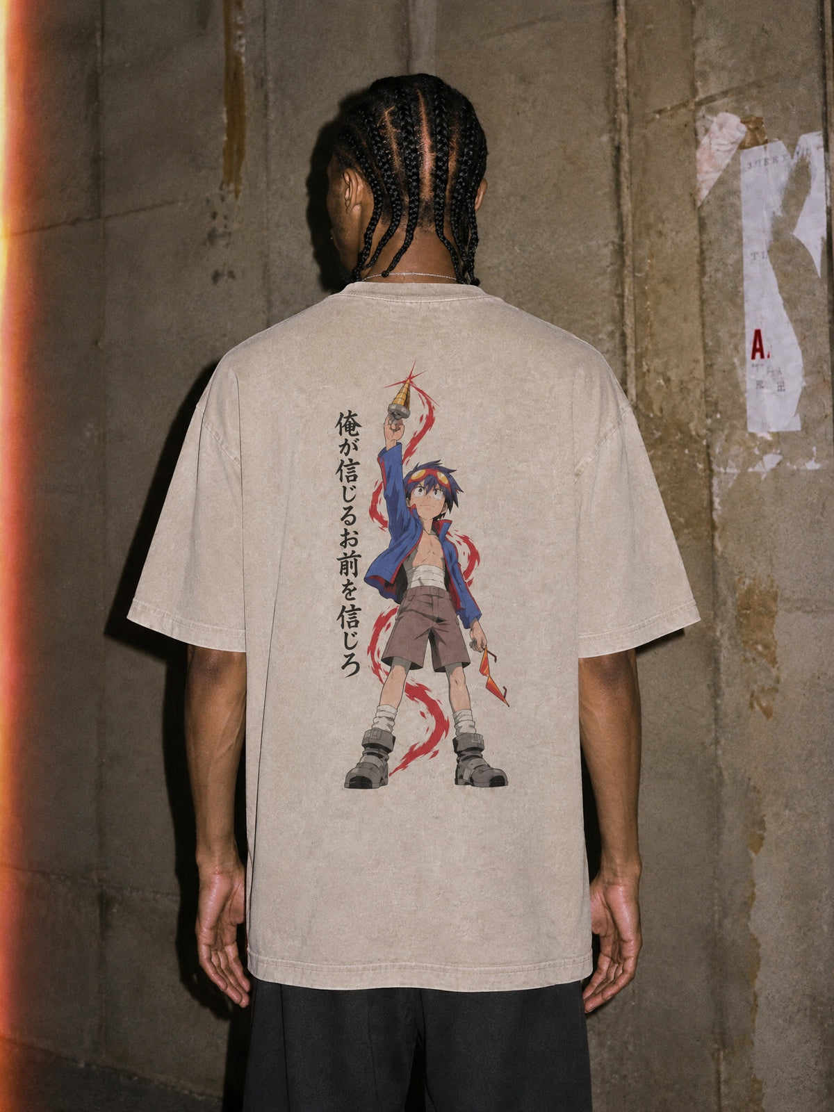 GUR-LAG ✦ Steadfast Belief Vintage Tee by Torazen, worn on model