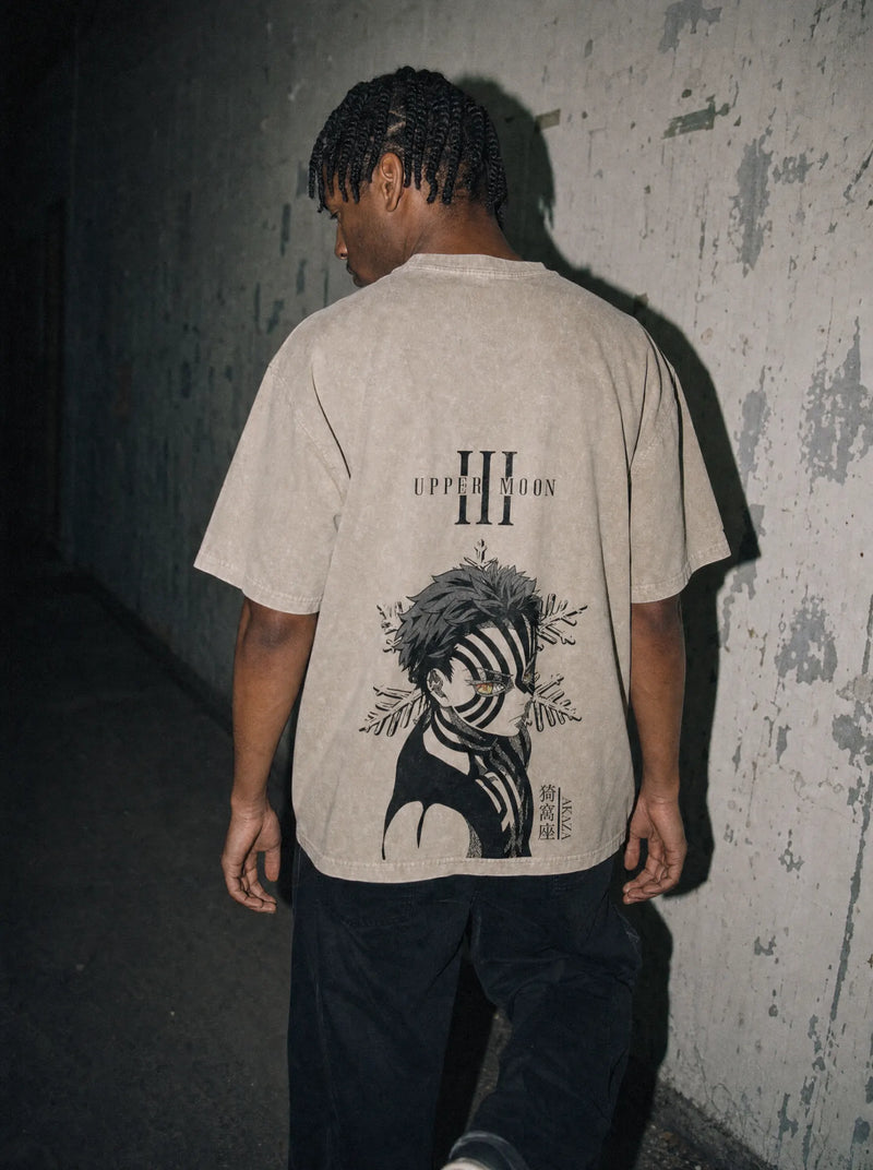 Upper Moon Three Vintage Tee - Demon Slayer-inspired design by Torazen