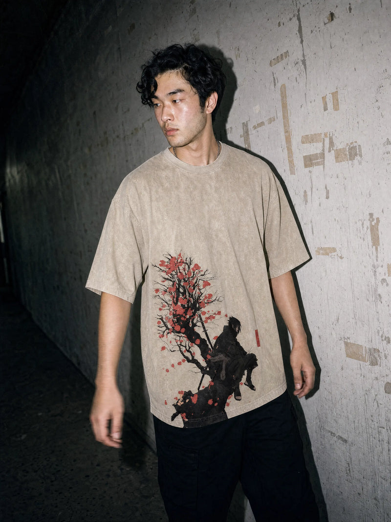 Uchiha Reflective Nature Vintage Tee - Naruto-inspired design by Torazen