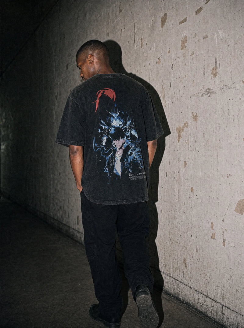 Shadow Knight Vintage Tee - Solo Leveling-inspired design by Torazen