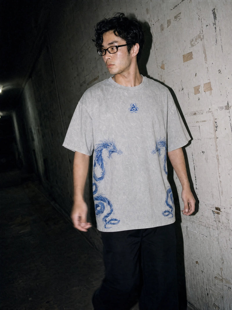 Water Dragon Vintage Tee - Demon Slayer-inspired design by Torazen
