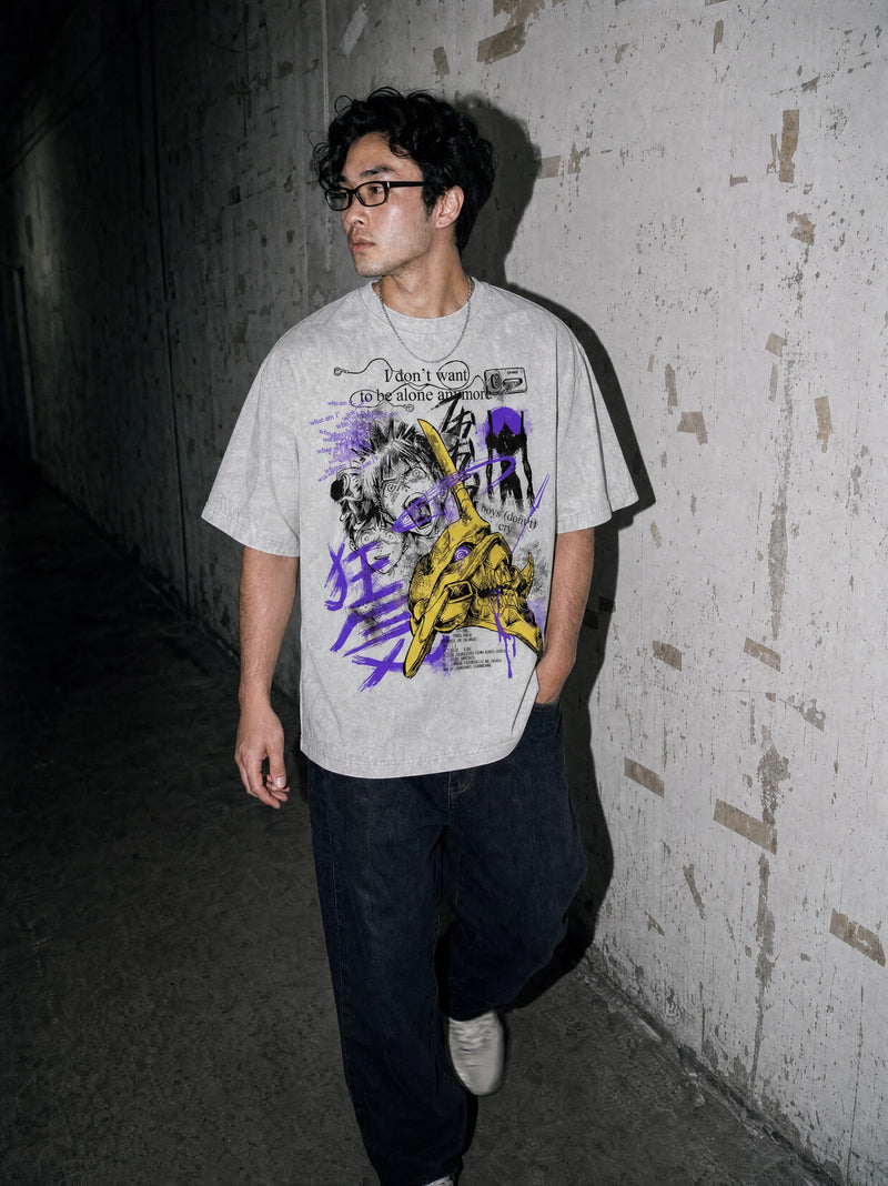 Neon Descent Vintage Tee - Evangelion-inspired design by Torazen
