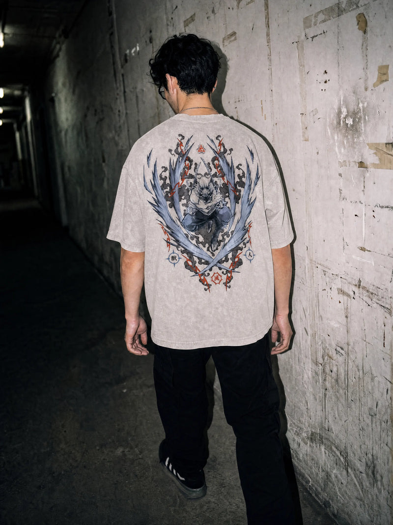 Wild Fang Beast Breathing Vintage Tee - Demon Slayer-inspired design by Torazen