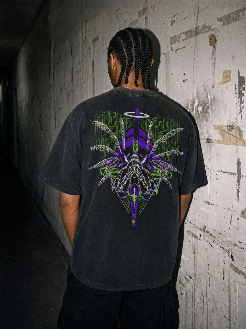 Awakened Fate Vintage Tee - Evangelion-inspired design by Torazen