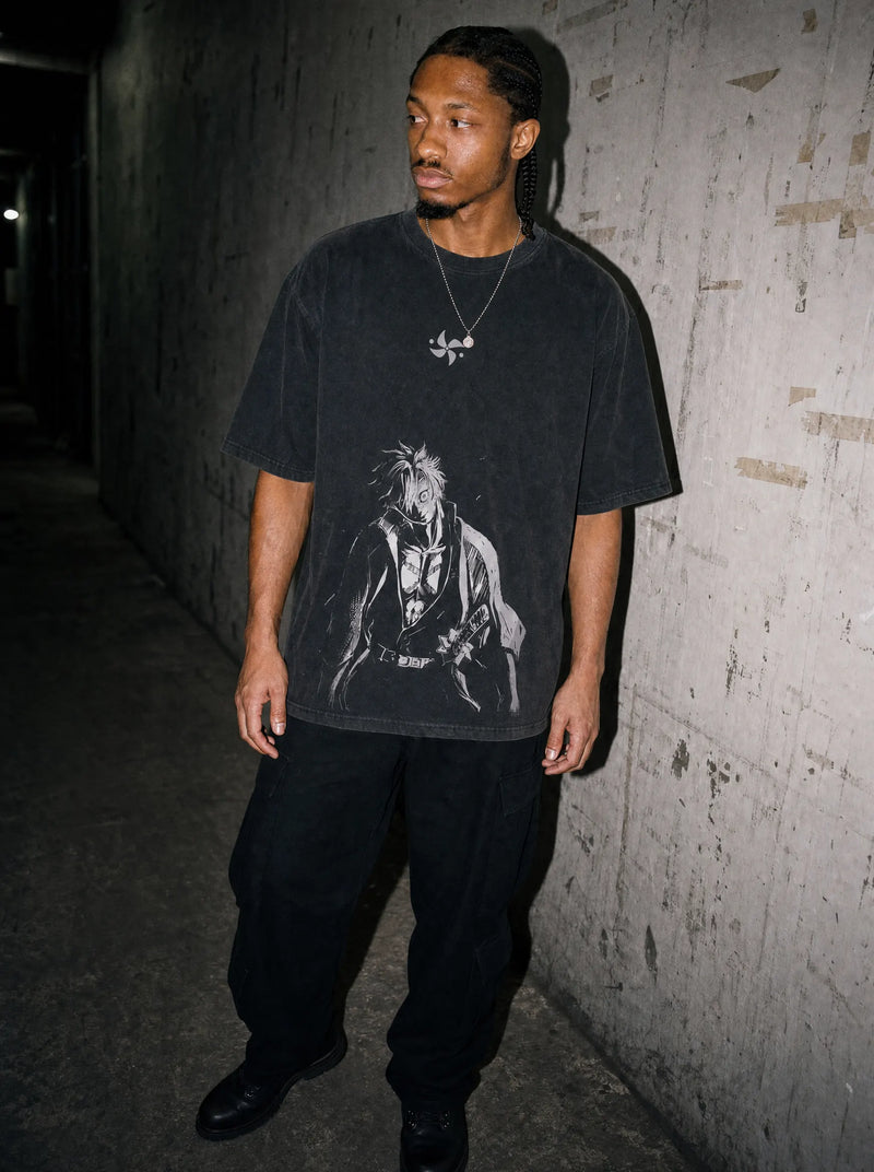 Sanemi Blood Tempest Vintage Tee - Demon Slayer-inspired design by Torazen