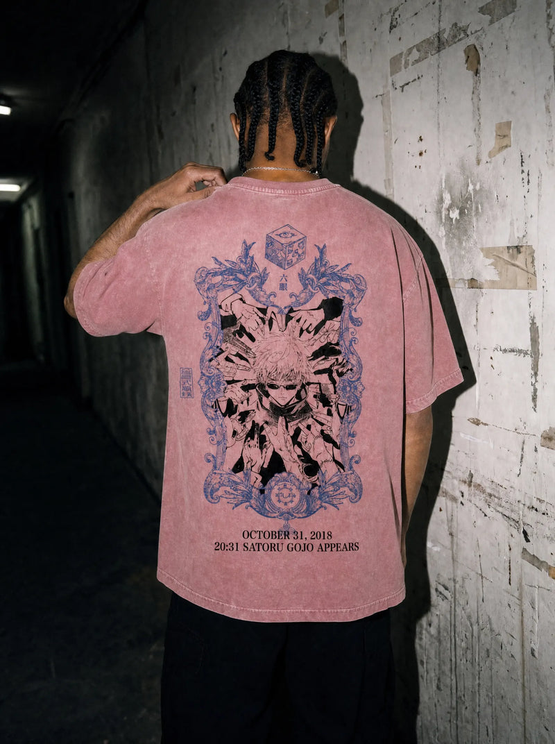 Infinity Eyes Against the World Vintage Tee - Jujutsu Kaisen-inspired design by Torazen