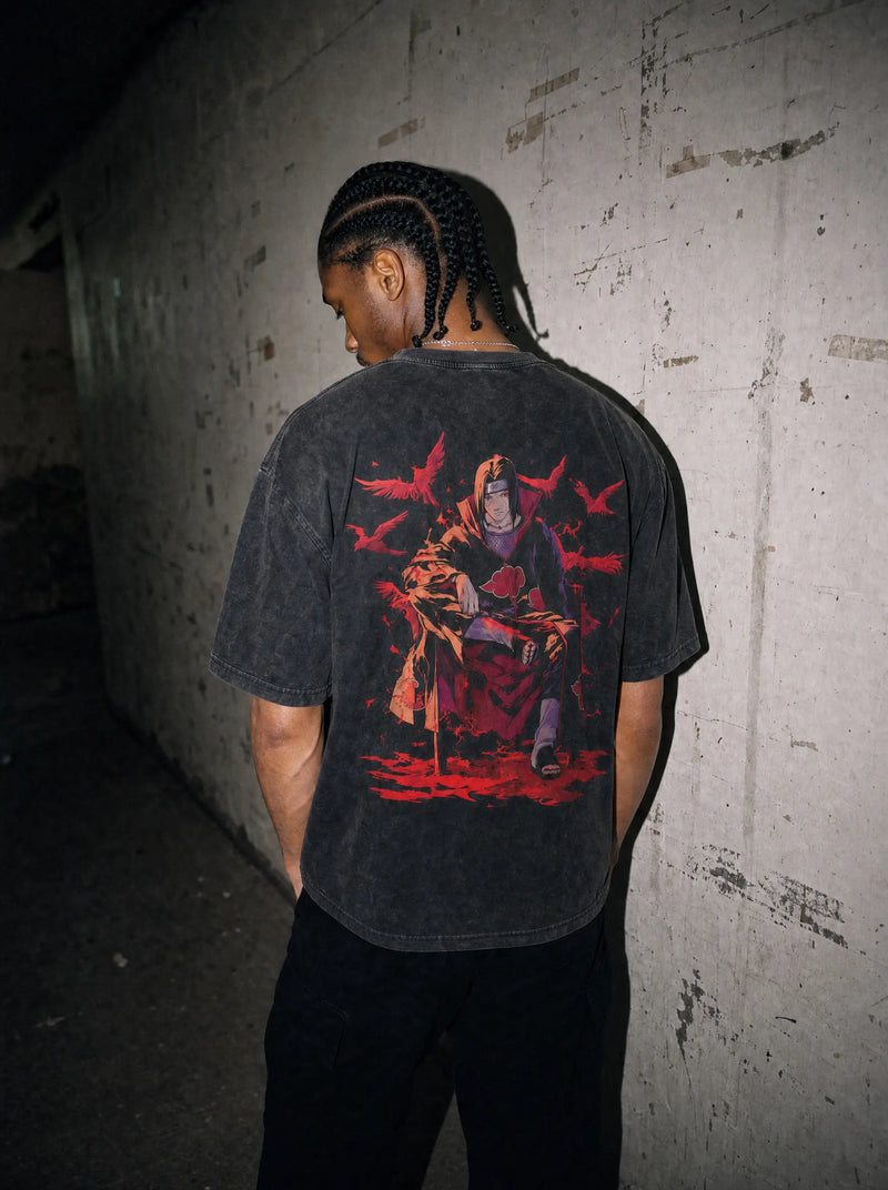 Crow Throne Vintage Tee - Naruto-inspired design by Torazen