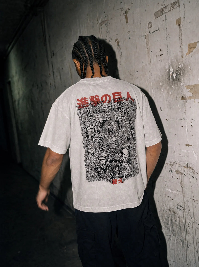 Walls Fall Vintage Tee - Attack on Titan-inspired design by Torazen