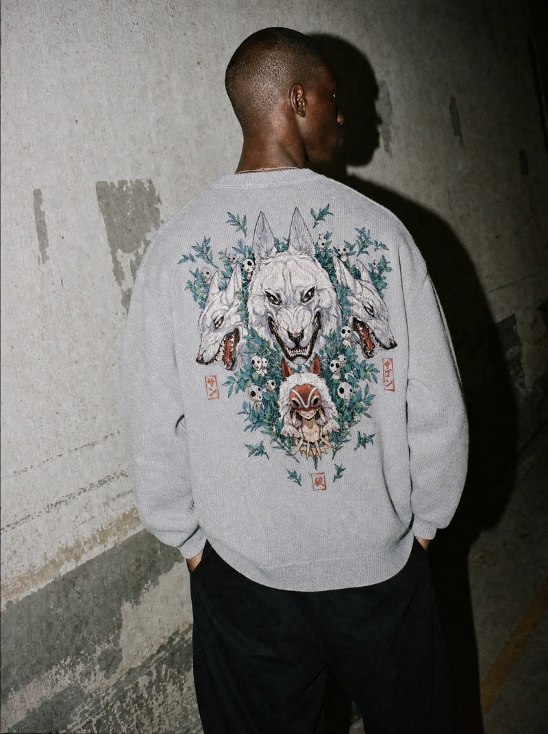 OTH ✦ Mononoke Forset Spirit Knitted Sweater on-model PDP image