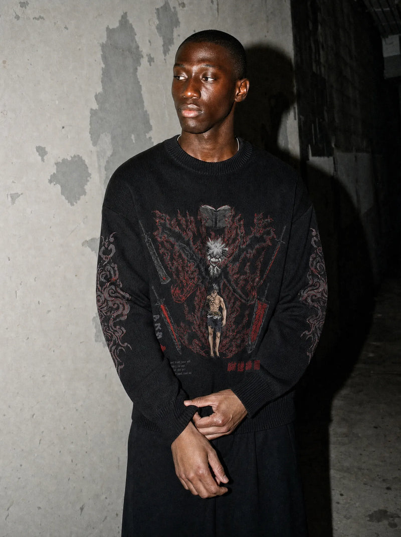OTH ✦ Clover Warrior x Liebe Knitted Sweater on-model PDP image