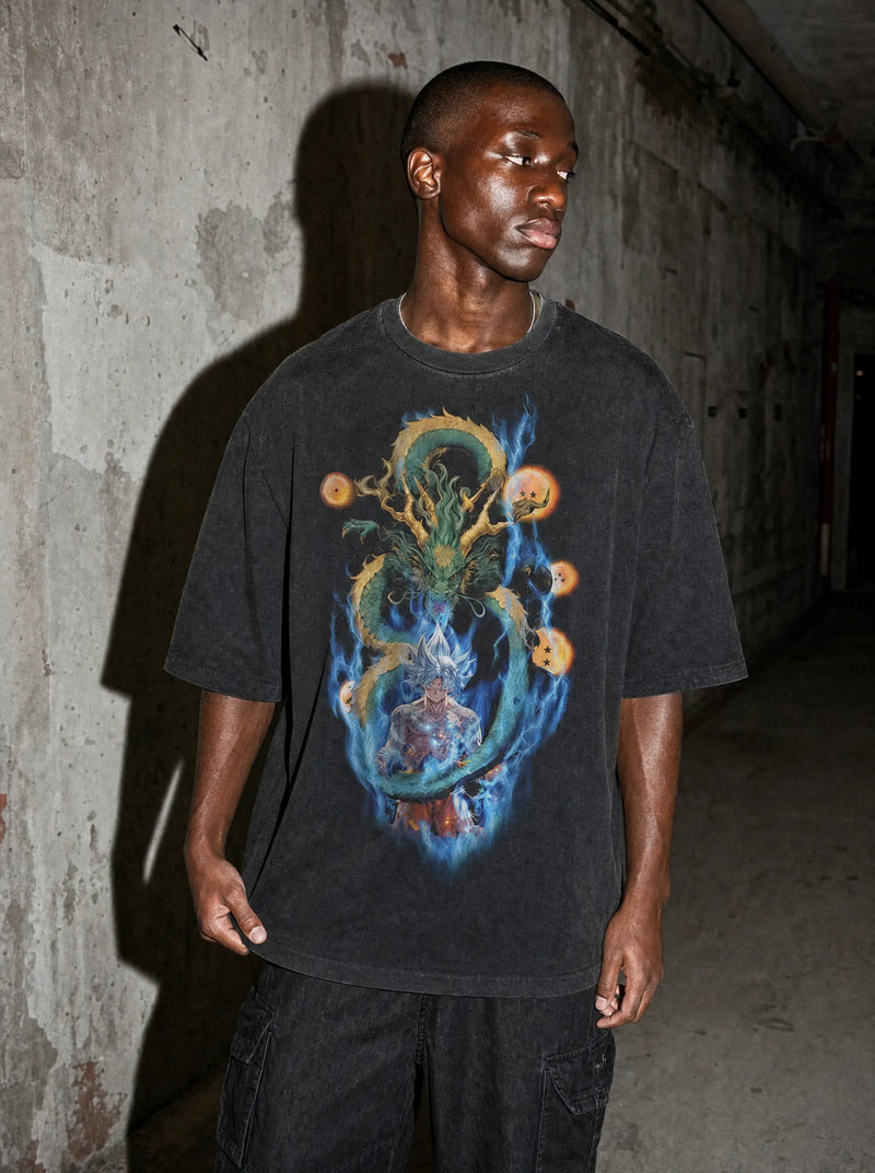 Dragon Surge Vintage Tee - Dragon Ball Z-inspired design by Torazen