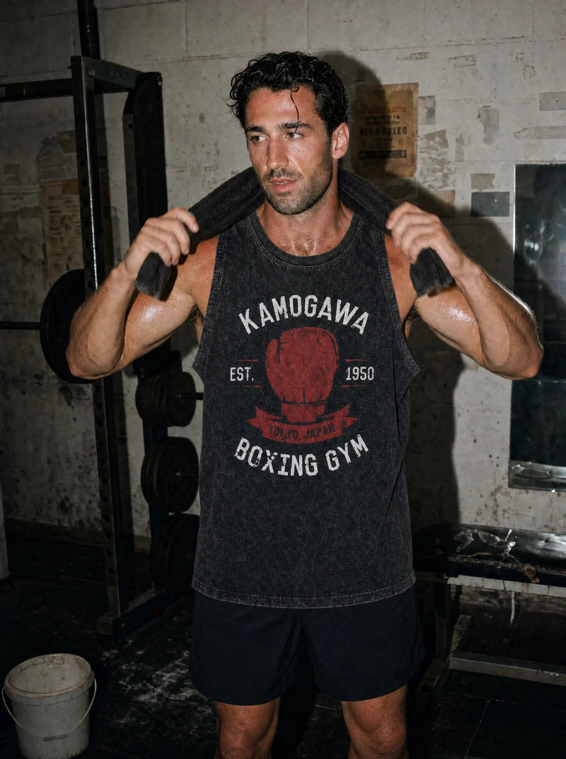 Kamogawa Gym Vintage Tank Top - Hajime no Ippo-inspired design by Torazen