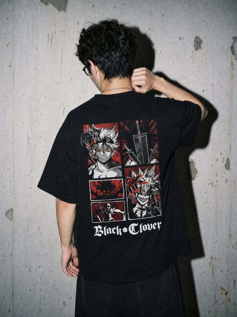 BLK-CLV ✦ Magic Knights Panel Tee on-model PDP image