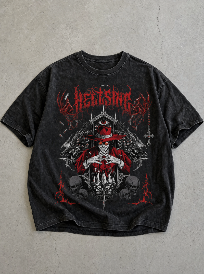 No Life King Vintage Tee - front flat lay on concrete, vintage-washed vintage tee