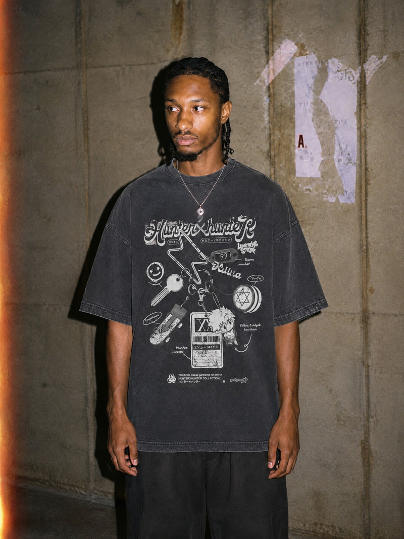 HXH ✦ Assassin's Keyring Vintage Tee by Torazen, worn on model