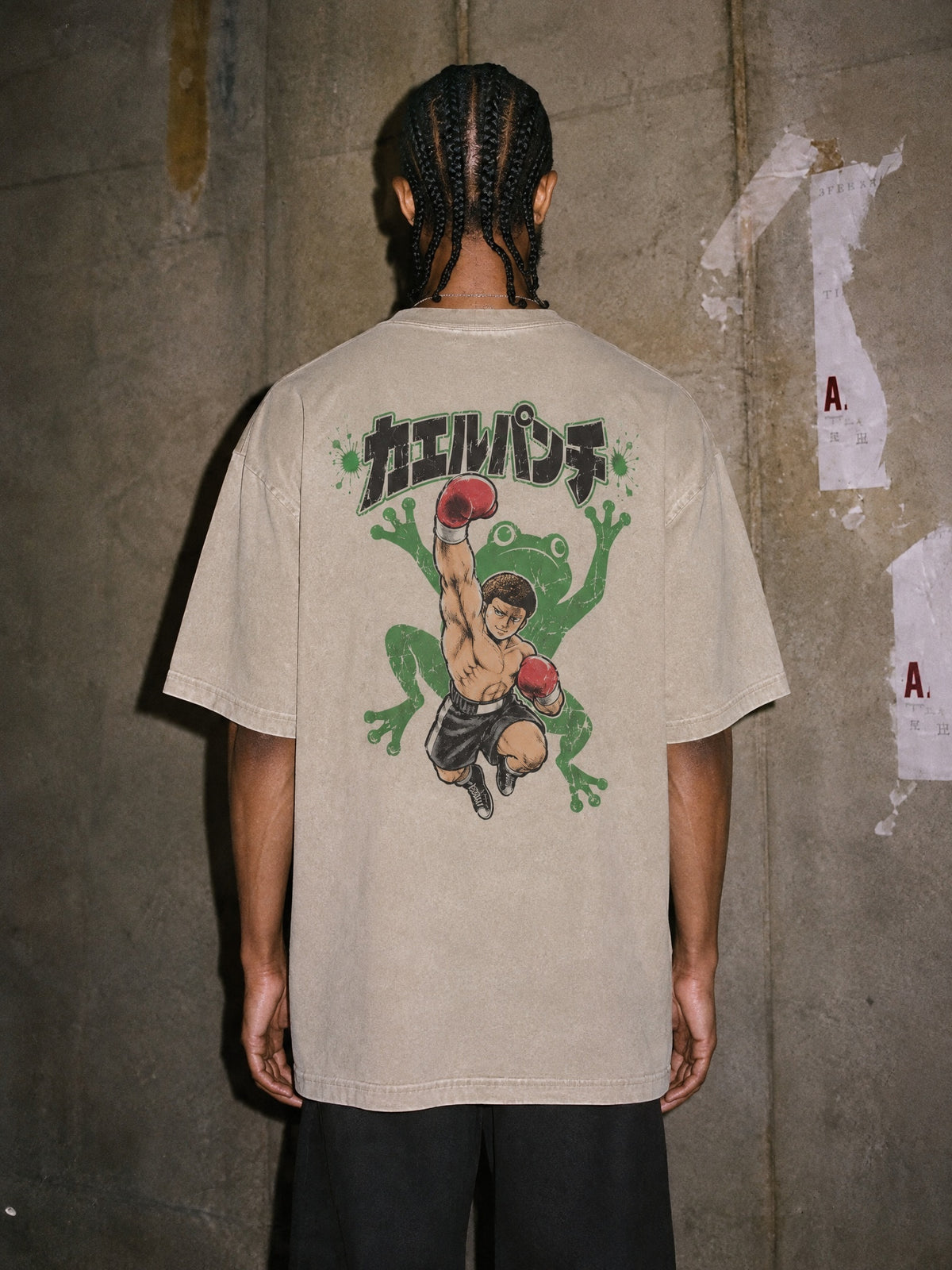 IPPO ✦ Frog Punch Vintage Tee by Torazen, worn on model