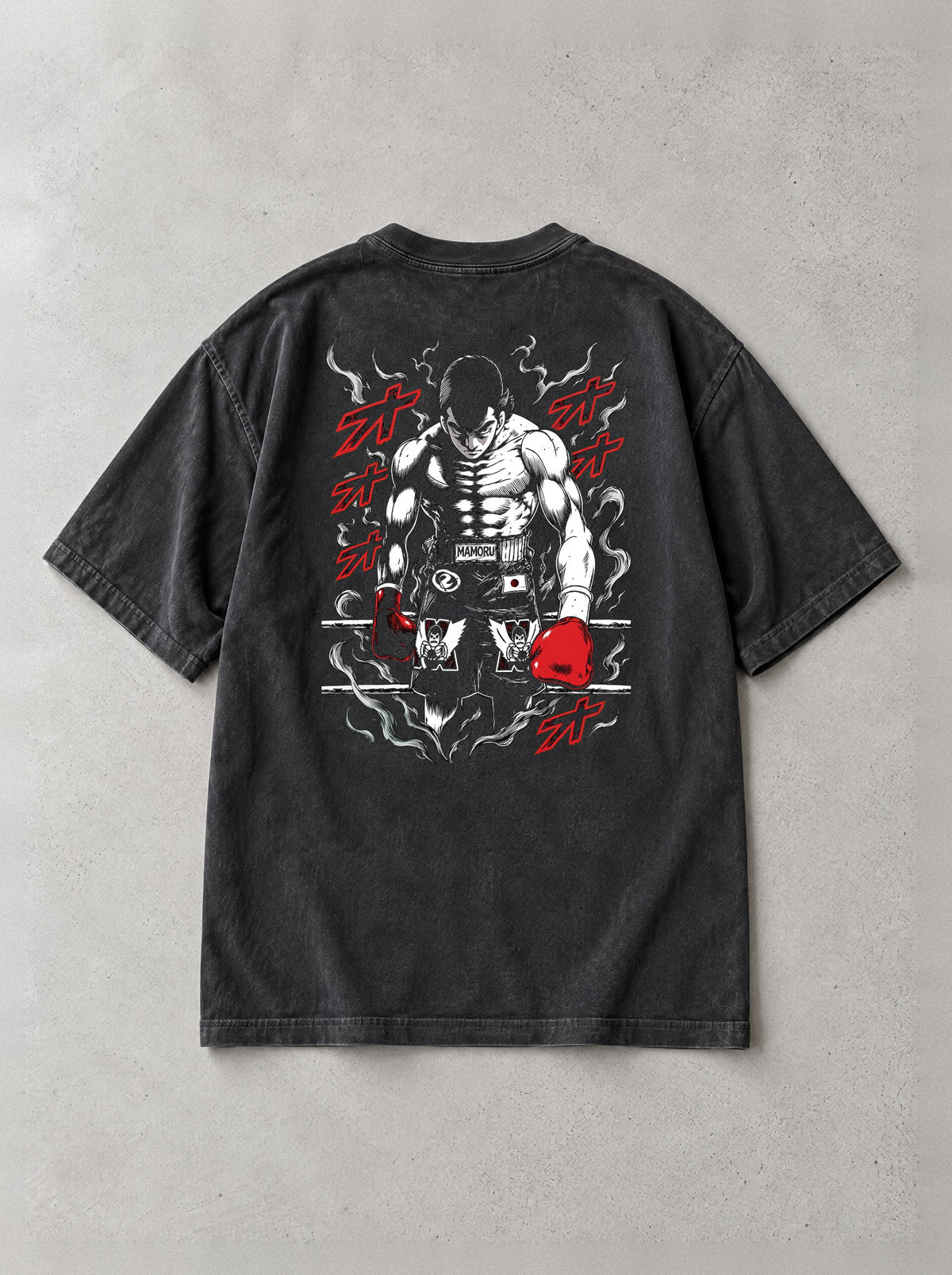Head Bowed Champion Vintage Tee - Hajime no Ippo-inspired design by Torazen, back view