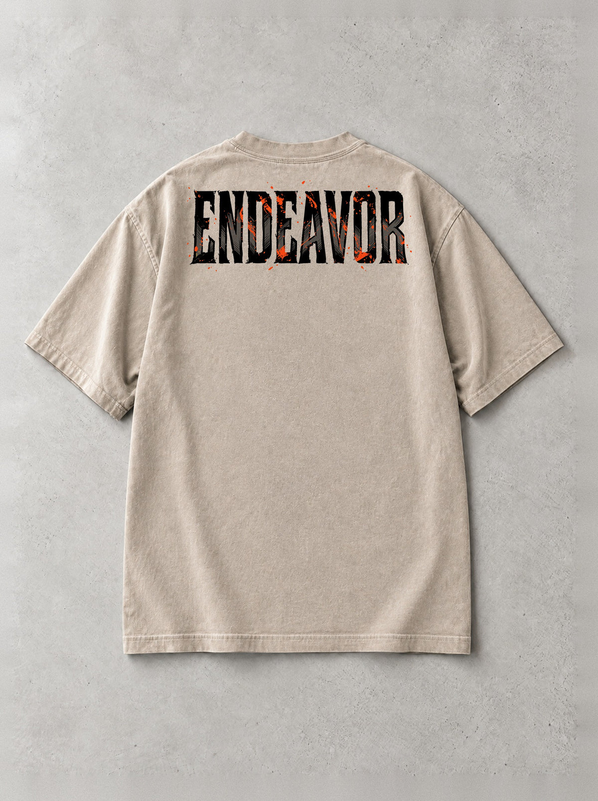 Hellflame Stance Vintage Tee - My Hero Academia-inspired design by Torazen, back view