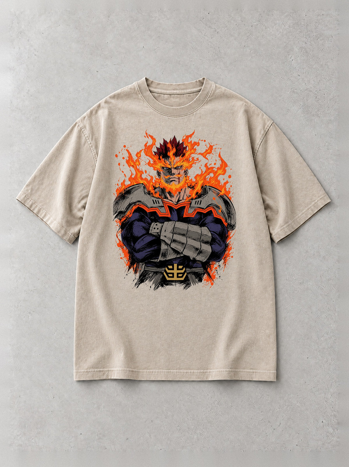 Hellflame Stance Vintage Tee by Torazen, front view